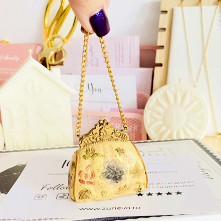 Decoratiune Poseta Vintage Crem, Decoratiuni Vintage [4]