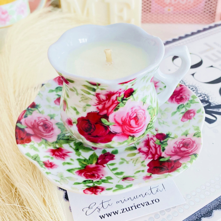 Lumanare Parfumata Lavanda Santal, Lumanari Parfumate Ceara Soia Handmade [7]