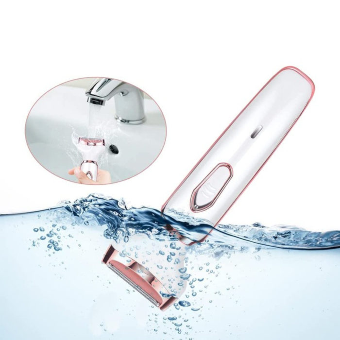 Aparat de ras și trimmer 4 în 1, reîncărcabil USB, utilizare Wet & Dry, pentru corp, față, sprâncene și nas, epilator multifuncțional, alb [8]