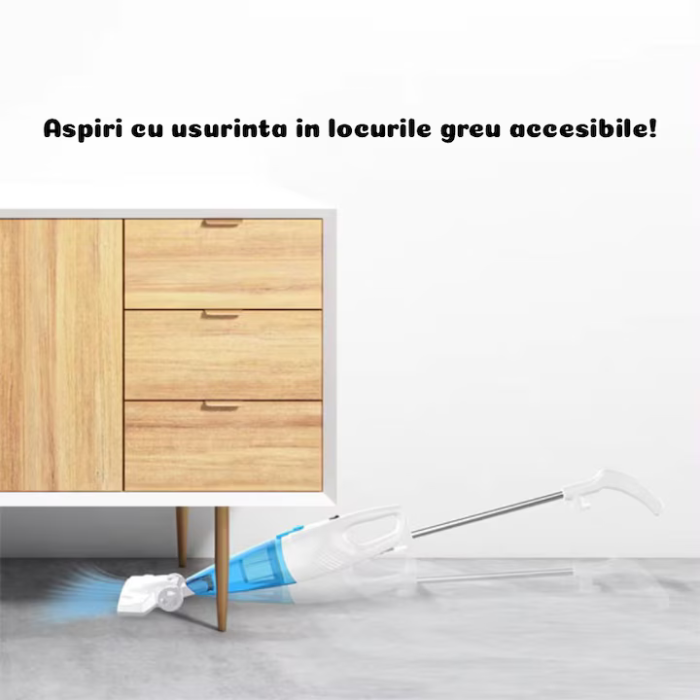 Aspirator Portabil 2-în-1, 600W, Filtru HEPA, Cablu 4 m, Aspirare Uscată pentru Casă și Mașină, Design Compact și Eficient pentru Curățare Rapidă [5]