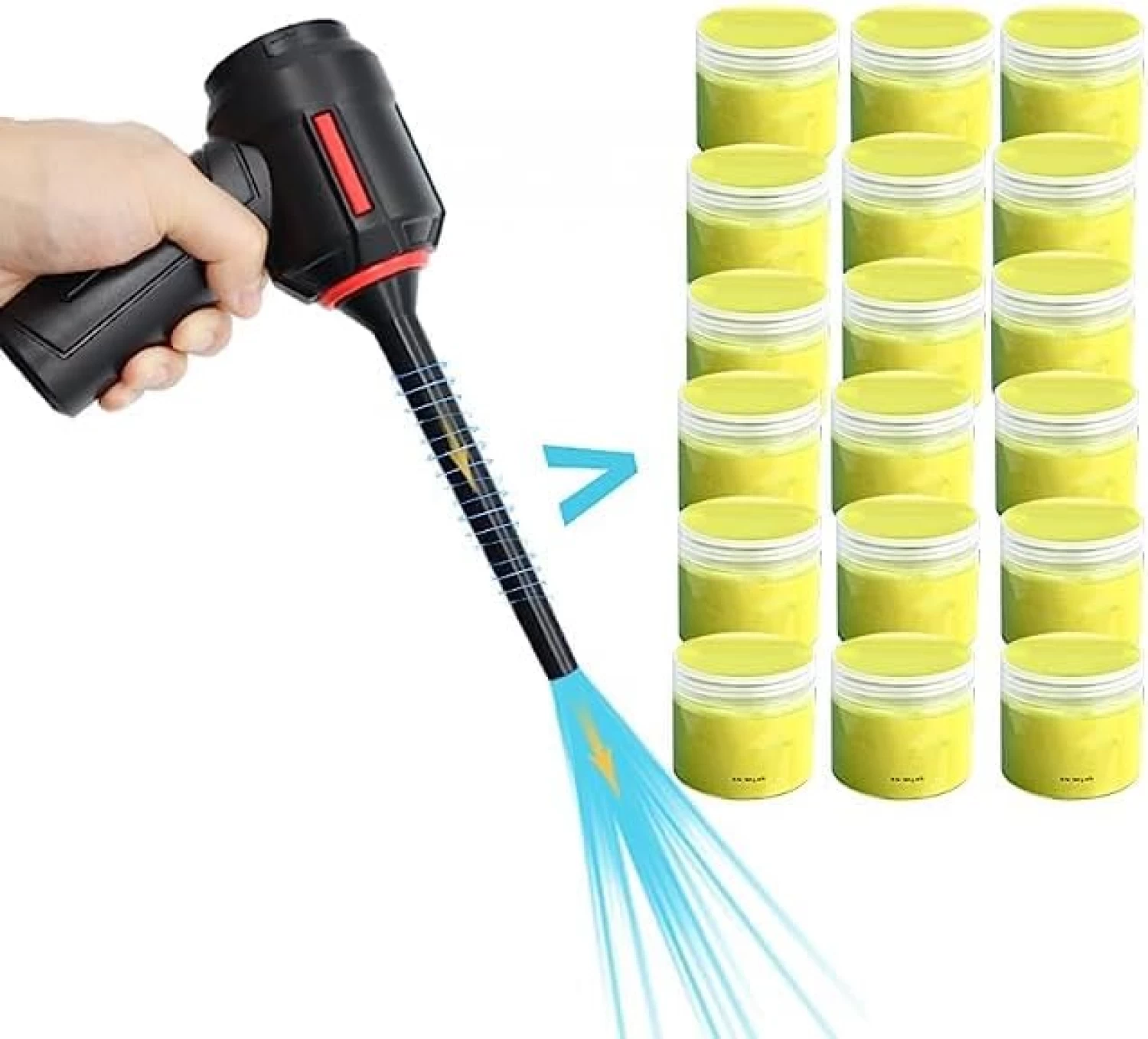 Aspirator si Suflanta de Aer Portabila 6-in-1 pentru masina, casa, birou si animale de companie, cu baterie detasabila si reincarcabila [6]