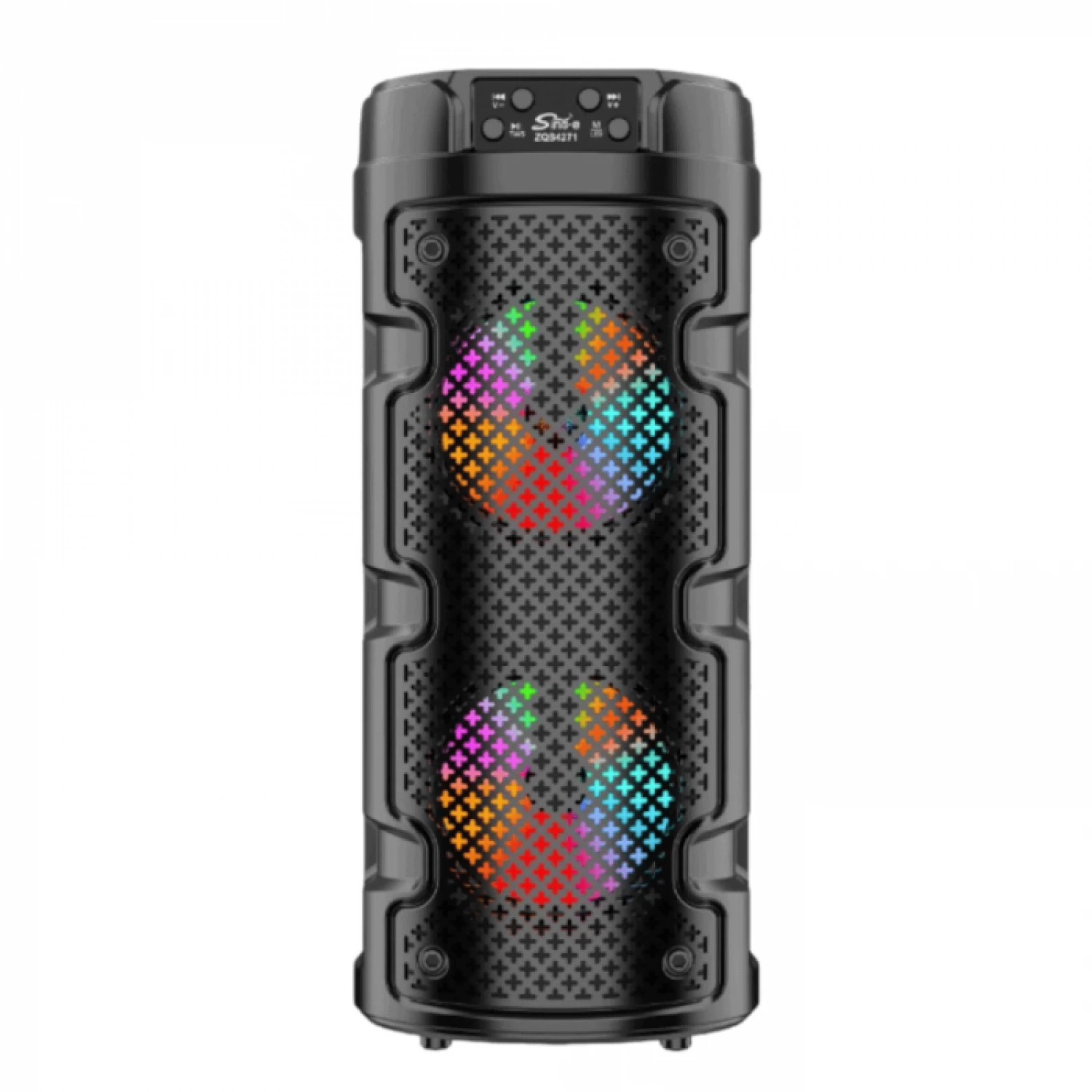 Boxă Portabilă cu Difuzor de 8 Inch, 100W PMPO, Lumini LED RGB Sincronizate, Conectivitate Bluetooth, MP3 Player Digital, USB și Slot TF - Sunet Puternic și Clar pentru Petreceri, Karaoke și Eveniment [2]