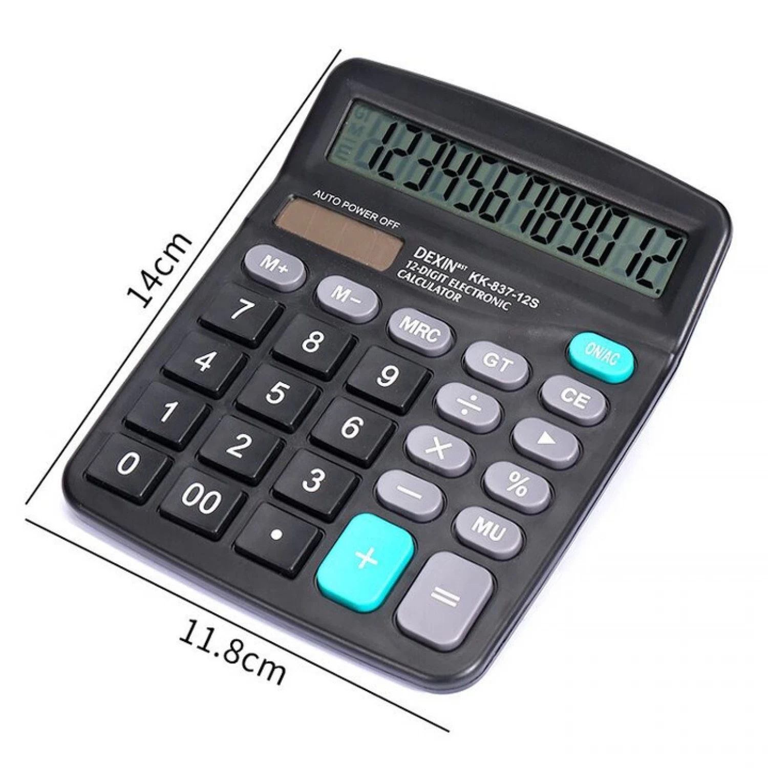 Calculator de Birou Kenko KK-837B, 12 Cifre, Afișaj Mare, Memorie Integrată, Suport pentru 4 Zecimale, Design Elegant Negru [6]