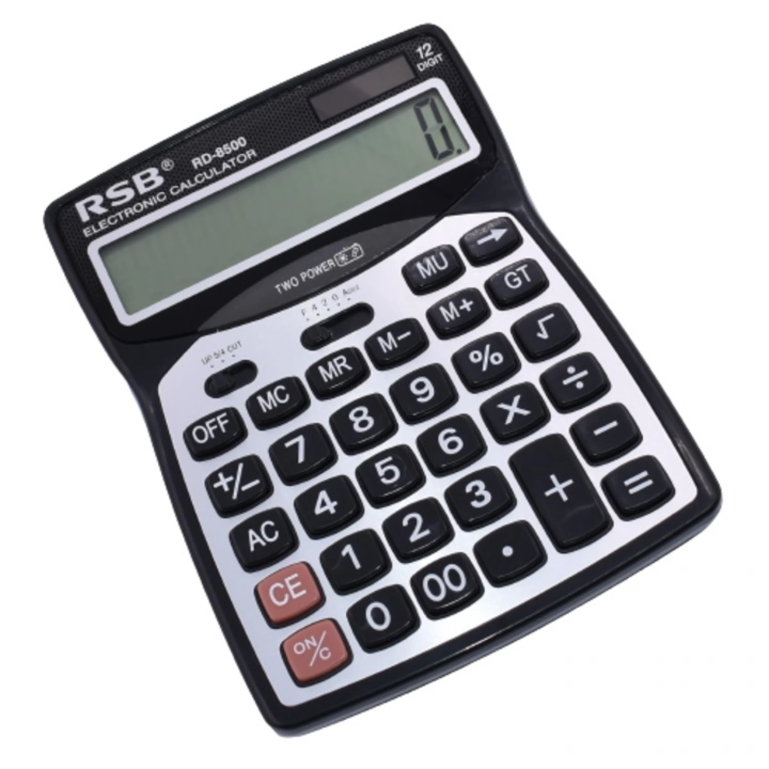 Calculator de birou RD-8500, Ecran Mare, Taste Mari și Silentioase, Funcții GT/Procente/M+/M-, Alimentare Solară + Baterie, Design Ergonomic, 20x15 cm [5]