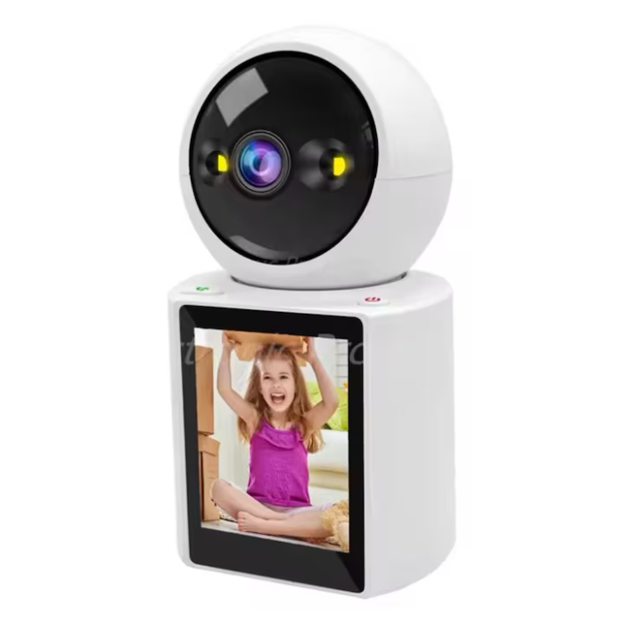 Cameră Supraveghere 4MP cu Ecran 2.8", Rotire 360°, Vedere Nocturnă Color, Detectare AI, Audio Bidirecțional, Alarmă Sonoră & Luminoasă [2]