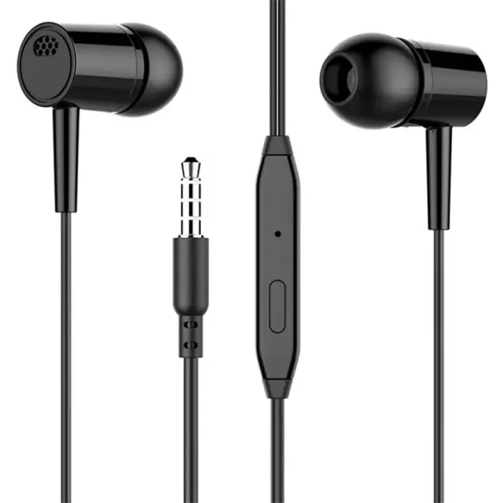 Căști Stereo cu Fir D21, Conector Jack 3,5 mm, Difuzoare de 10 mm, Sunet HD cu Bass Intens, Microfon Încorporat, Control pentru Muzică și Apeluri, Cablu 135 cm [3]