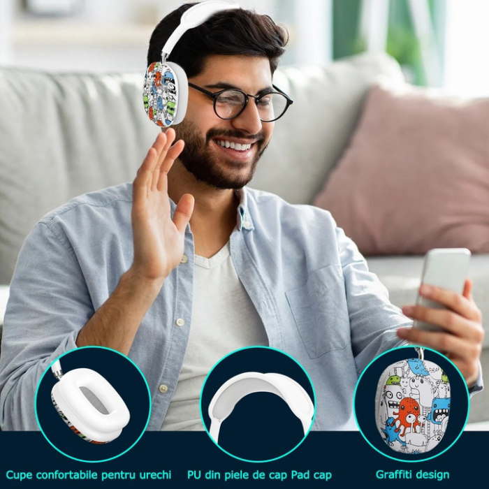 Căști Wireless Bluetooth Tip Bentiță, Sunet Hi-Fi Stereo, Funcție de Anulare a Zgomotului, Microfon Încorporat, Rezistente la Apă, Compatibile cu Android, iOS și PC [9]