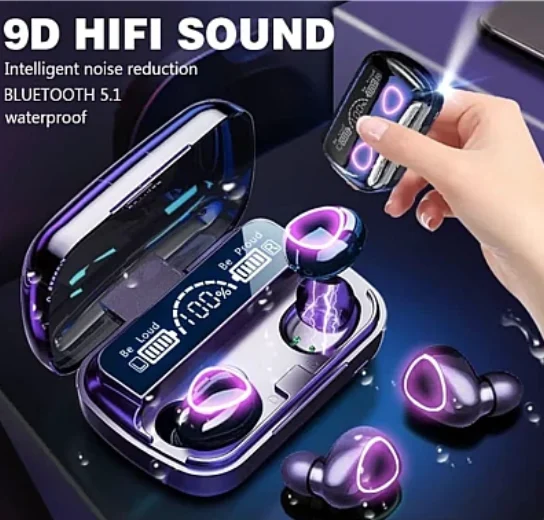 Căști Wireless M10 Bluetooth 5.0 cu Cutie de Încărcare - Sunet de Calitate Superioară, Control Tactil, Rezistență la Apă și Autonomie Extinsă pentru Muzică și Apeluri Fără Fir [4]