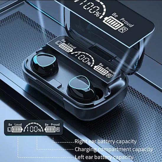 Căști Wireless M10 Bluetooth 5.0 cu Cutie de Încărcare - Sunet de Calitate Superioară, Control Tactil, Rezistență la Apă și Autonomie Extinsă pentru Muzică și Apeluri Fără Fir [5]