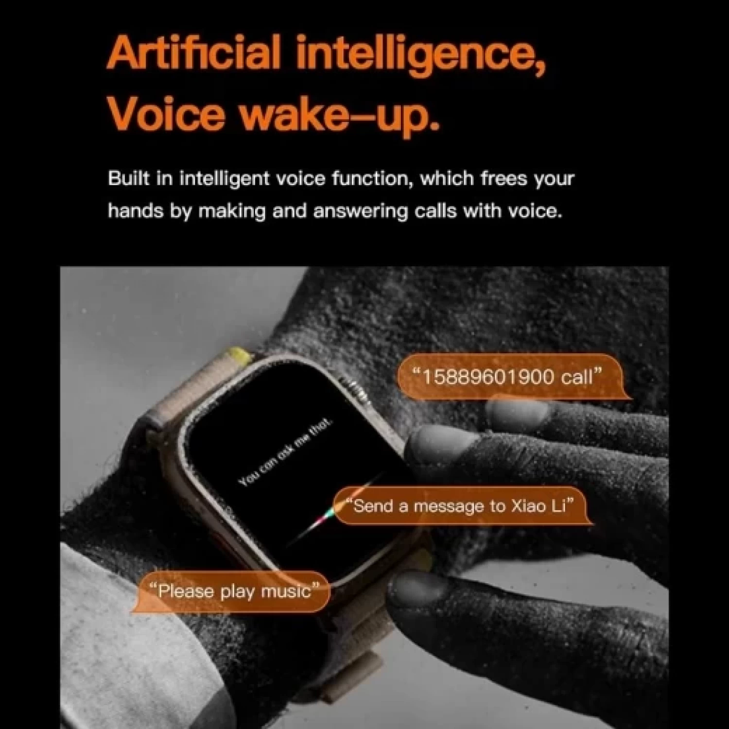 Ceas Inteligent SmartWatch 2.1 inch+ Curea EXTRA, Apel Bluetooth, Incarcator Wireless, metal, Notificari Apel si Retele Sociale, Oximetru, Ritm Cardiac, Termometru, Monitorizare somn, 105 M [19]