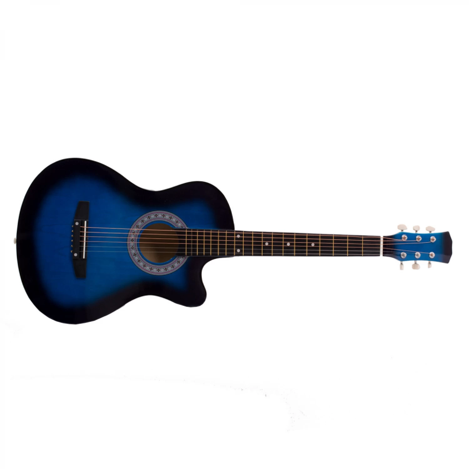 Chitara Acustica 4/4 38  ( 95 x 35 cm ), pentru Incepatori si Adulti, Recomandata peste 8-10 Ani, 6 Corzi Metalice, 18 De Taste [6]