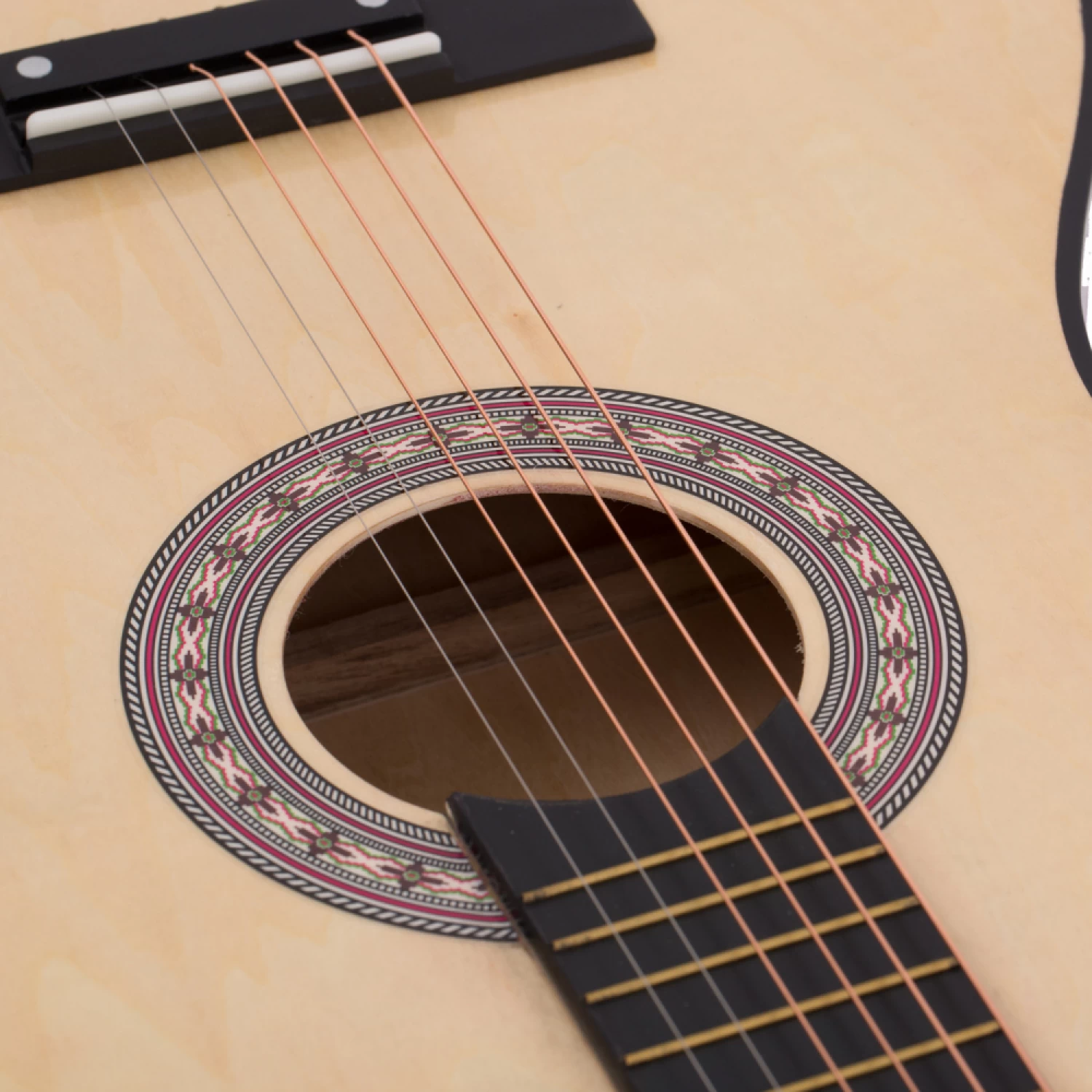 Chitara Acustica 4/4 38  ( 95 x 35 cm ), pentru Incepatori si Adulti, Recomandata peste 8-10 Ani, 6 Corzi Metalice, 18 De Taste [2]
