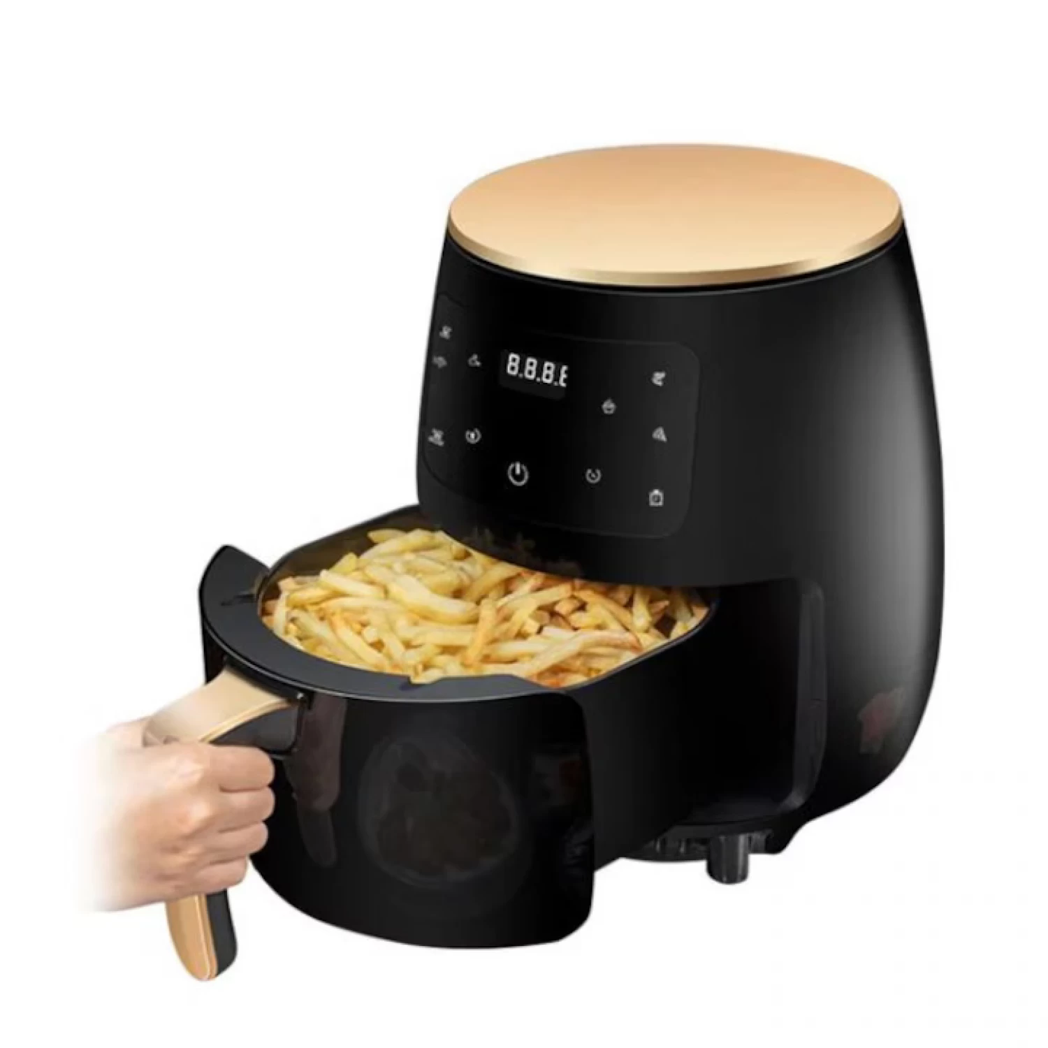 Friteuza fara Ulei cu aer cald, 2400 W, Functie de Coacere, 6l, LCD, + Set 50 bucati hartie de copt inclus [7]
