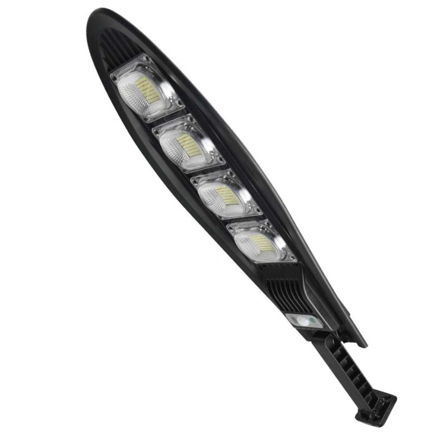 Lampă Solară de Exterior 1700W cu Senzor Mișcare, Telecomandă, Panou Solar de Înaltă Eficiență, IP65, Neagră [8]
