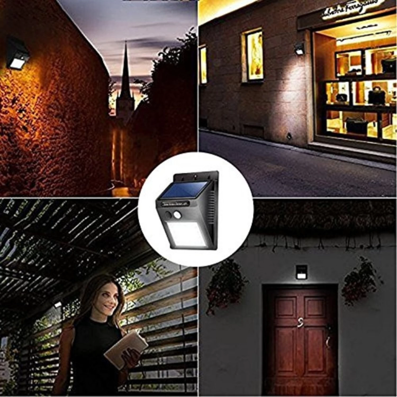 Lampa solara de perete cu senzor de lumina cu 30 leduri [2]