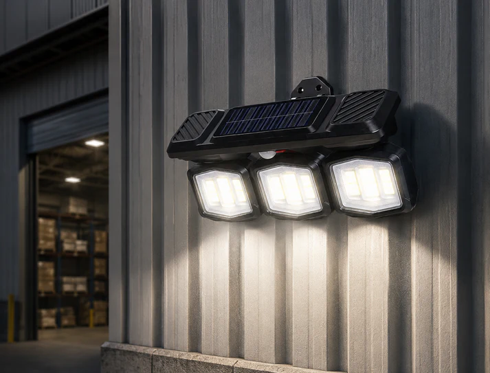 Lampă Solară LED de Perete 38W, Senzor de Mișcare și Senzor Crepuscular, Baterie Reîncărcabilă 2400 mAh, Panou Solar Integrat, Protecție IP54, Autonomie 6-12 Ore, Iluminare Eficientă pentru Exterior [3]