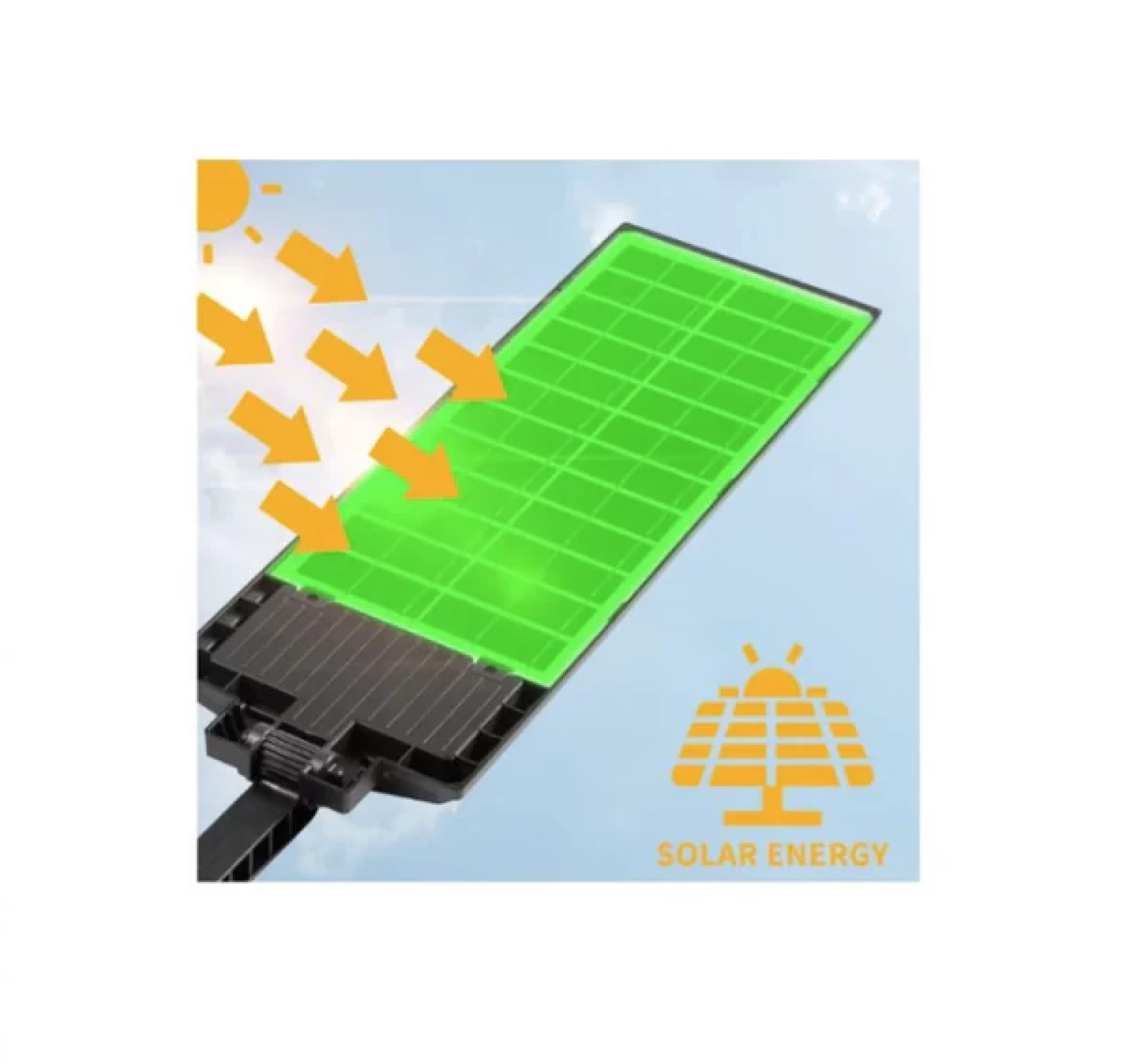 Lampa Stradala cu Incarcare Solara 2500W, 3 Moduri de iluminare, Senzor de Lumina si Senzor de Miscare, Telecomanda Inclusa, Negru [4]