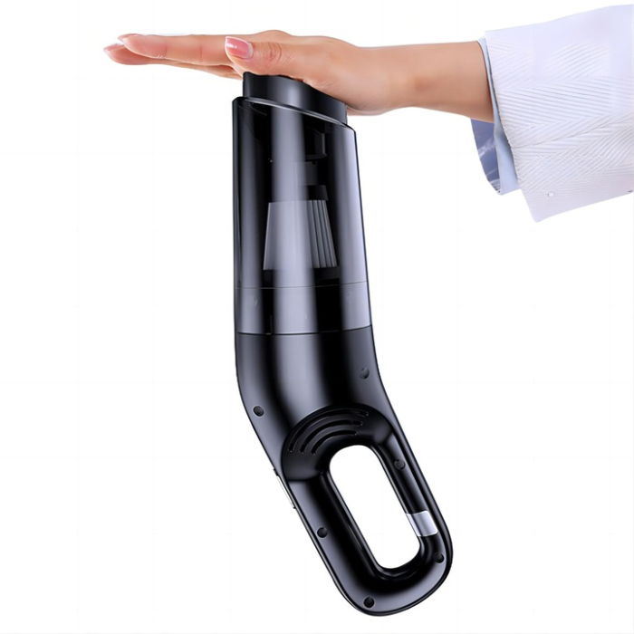 Mini aspirator fără fir 2 în 1, 120 W, capacitate colectare 0.35 L, pentru mașină și locuință, autonomie până la 25 min, încărcare USB, negru [10]