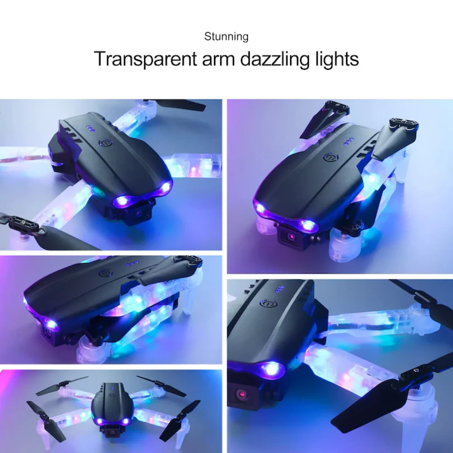 Mini Dronă Pliabilă E99 Light Edition cu Cameră Dublă HD, Control Wi-Fi FPV și 2 Baterii Incluse - Rază până la 100 m [3]