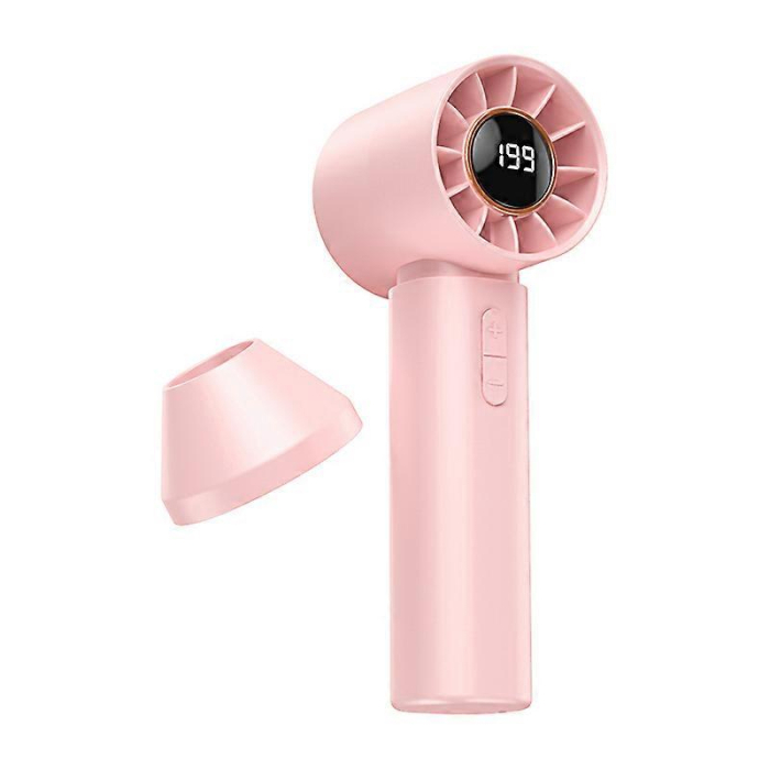 Mini ventilator portabil cu baterie 1200 mAh, display LCD, reglare viteză, flux de aer direcționat, design compact [2]