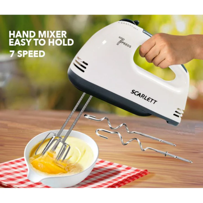 Mixer de Mână 260W, 7 Trepte de Viteză, Alimentare 220-240V, Cablu 1 m, Design Compact și Puternic pentru Mixare Eficientă în Bucătărie [2]