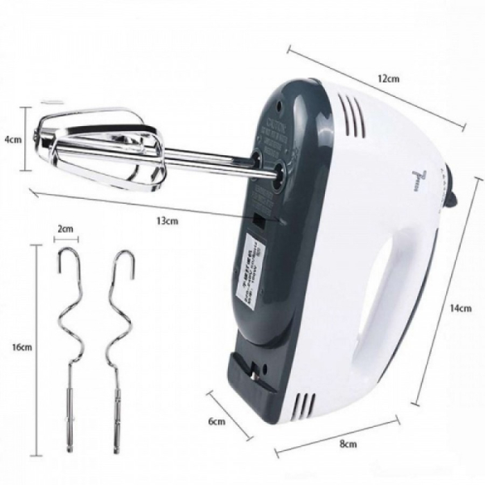 Mixer de Mână 260W, 7 Trepte de Viteză, Alimentare 220-240V, Cablu 1 m, Design Compact și Puternic pentru Mixare Eficientă în Bucătărie [4]