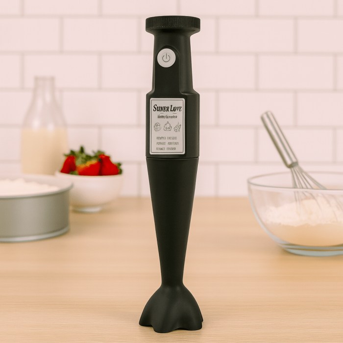 Mixer Vertical Electric KKK-665, Putere 400W, 1 Treaptă de Viteză, Lame din Oțel Inoxidabil, Blender de Mână pentru Smoothie, Supe, Piureuri și Sosuri, Design Ergonomic, Negru [2]