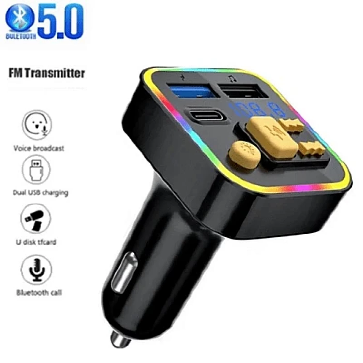 Modulator auto Bluetooth M6 cu Incarcator PD [3]