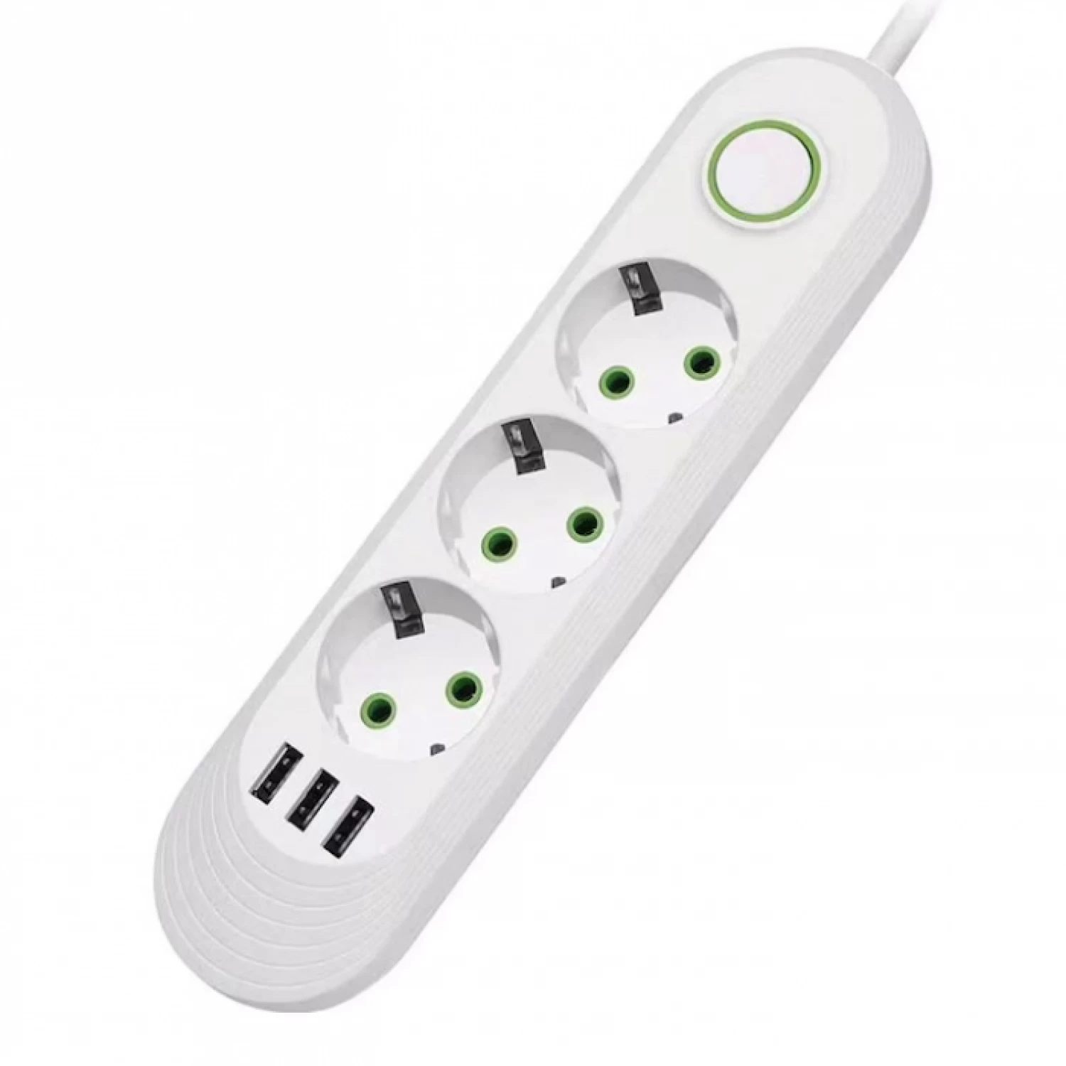 Prelungitor Universal cu 3 Prize și 2 Porturi USB, Suport de Agățare Incorporat, Rezistent la Temperaturi Înalte, Lungime 2m, Culoare Neagră, Control Cu Întrerupător - Soluție Multifuncțională pentru [4]