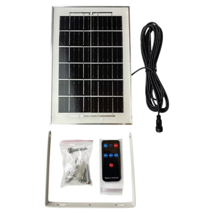 Proiector Solar LED Dublu 200W, Senzor Mișcare, IP67, Baterie 6000 mAh, Telecomandă Inclusă, Iluminare Exterior Curte și Garaj [5]