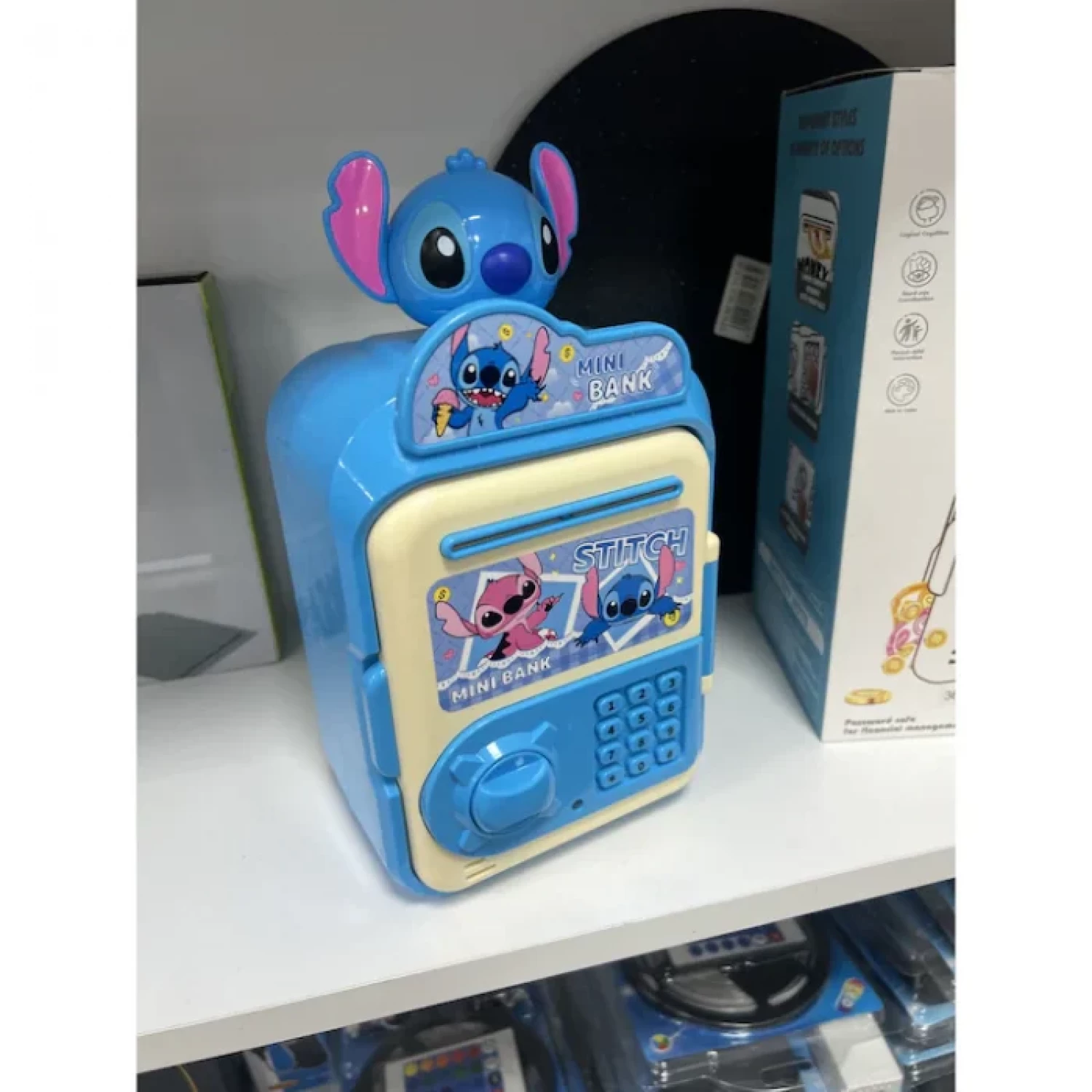 Pușculiță Electronică Interactivă pentru Copii, Jucărie Educativă cu Efecte Luminoase, Intrări Separate pentru Monede și Bancnote, Plastic Durabil [3]