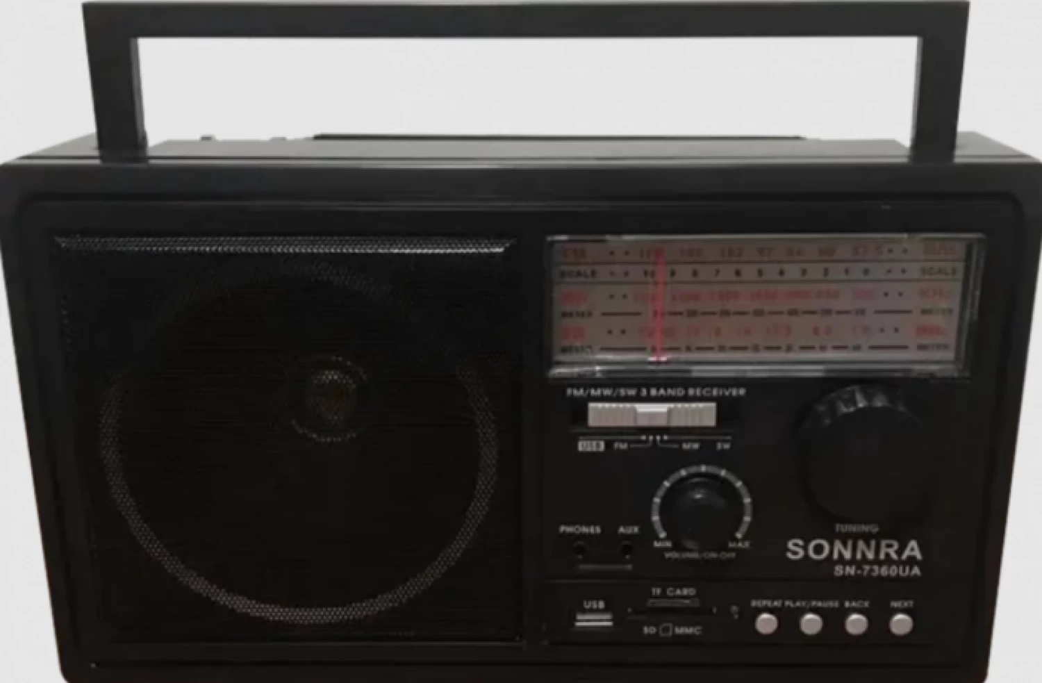 Radio Portabil YM-7360BT cu X-Bass - Sunet Clar și Profund, Recepție FM, AM și SW, Suport USB/SD/TF Card, Baterie Reîncărcabilă [2]