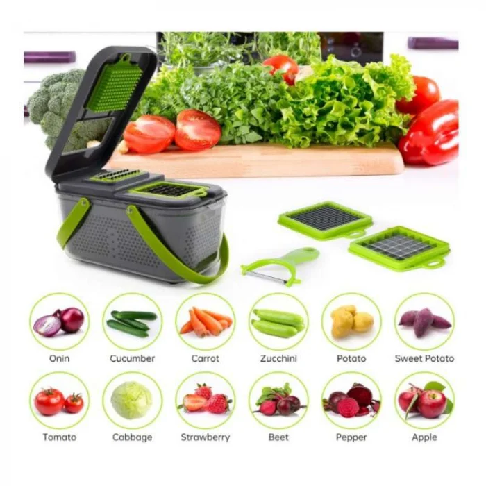 Răzătoare Multifuncțională cu lame din inox 22 Piese, Set Complet pentru Feliere și Răzuire [4]