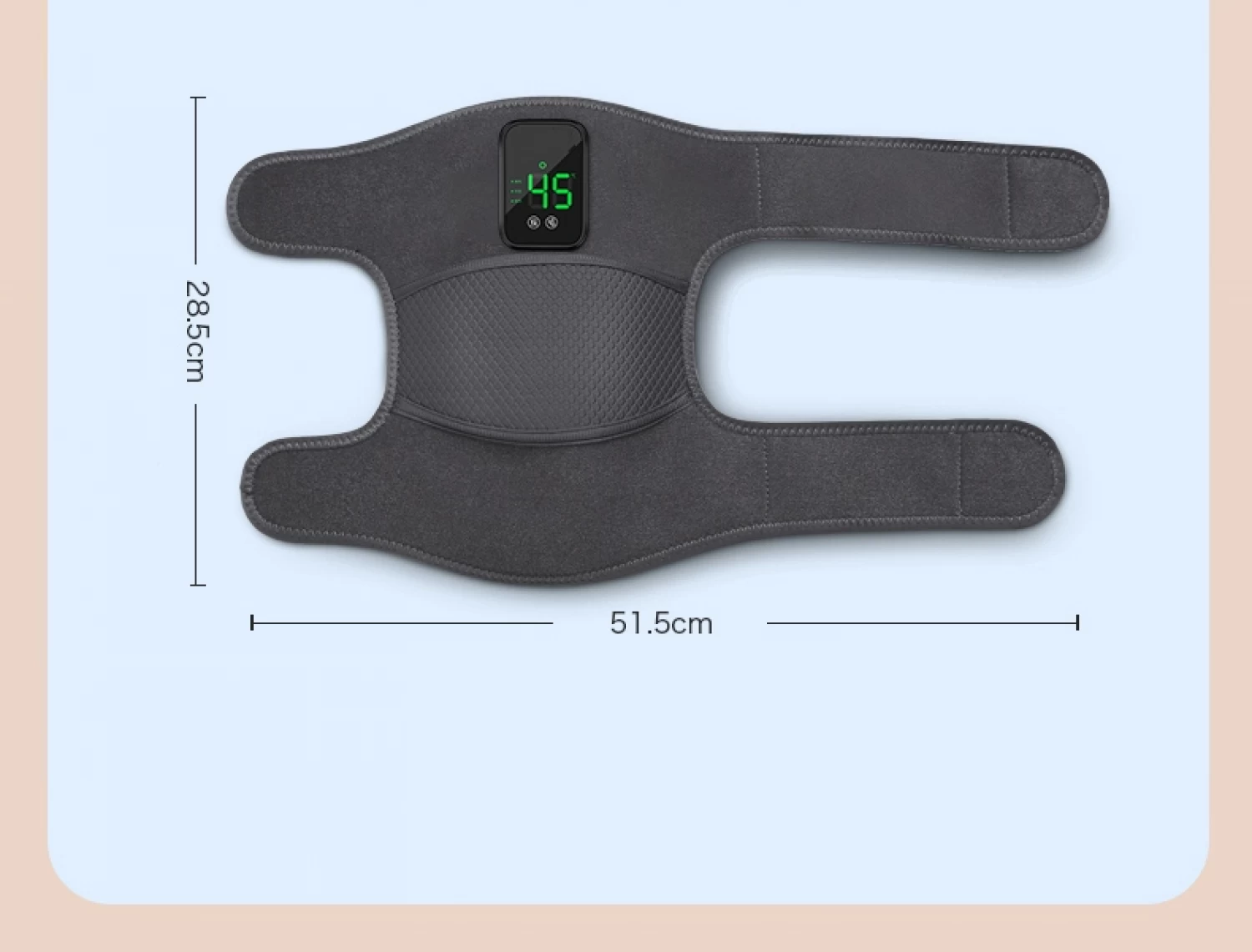 Set 2 aparate tip Genunchiera cu 3 functii de Incalzire si 3 functii de Masaj tip VibratI, Ameliorareaza Durerea de Umar, Cot, Genunchi, Marime Universala, Negru [7]