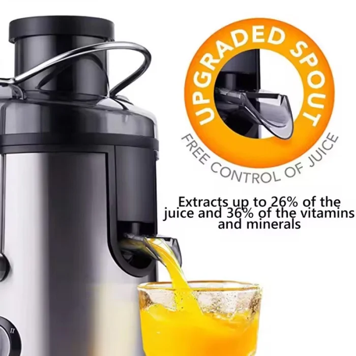 Storcător de fructe și legume electric 1.5L, putere 1400W, 2 trepte de viteză, lame inox, ușor de curățat [7]