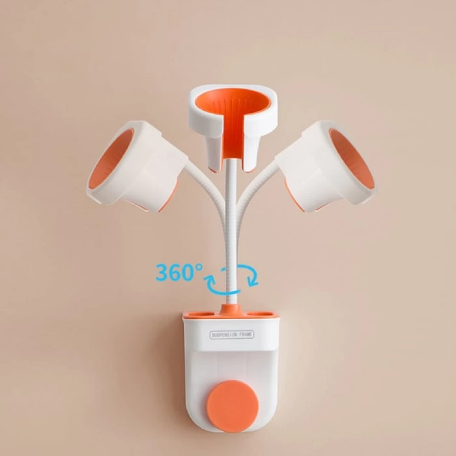 Suport Uscător de Păr cu Montare pe Perete - Fără Perforare, Unghi Reglabil, Plastic Rezistent 350g, Compatibil Universal [5]