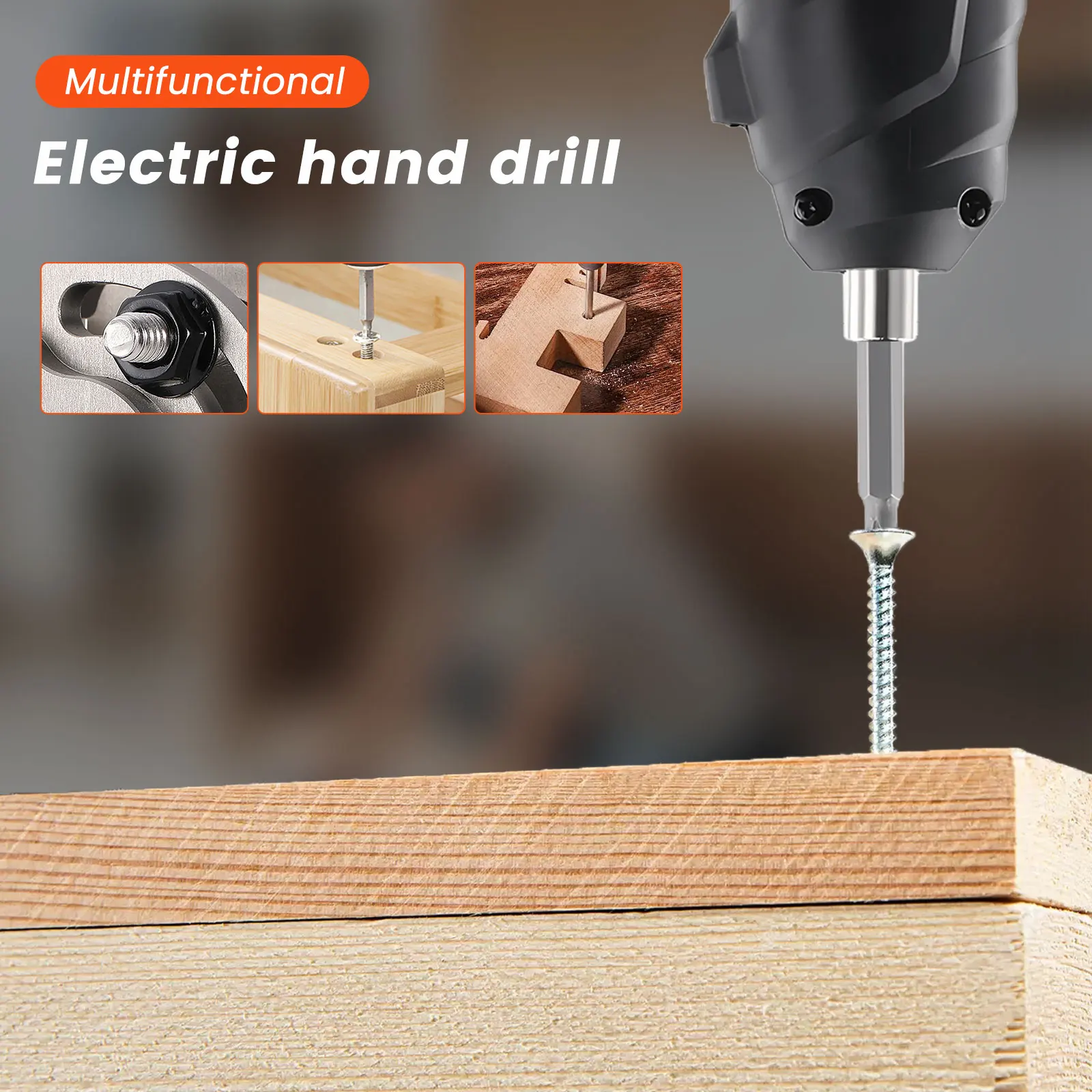 Șurubelniță electrică compactă 3.6V, baterie 1.3Ah Li-Ion, 4Nm, 180 RPM, design 2 în 1 tip pistol și drept, cu accesorii și cutie de depozitare, negru [3]