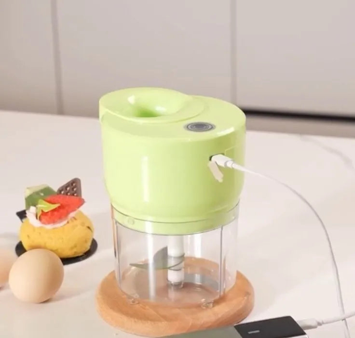 Tocător Electric Multifuncțional 500 ml, Robot de Bucătărie Reîncărcabil, Dimensiuni 15x10 cm, Tăiere Rapidă și Uniformă pentru Legume, Carne și Condimente, Design Compact și Practic [2]