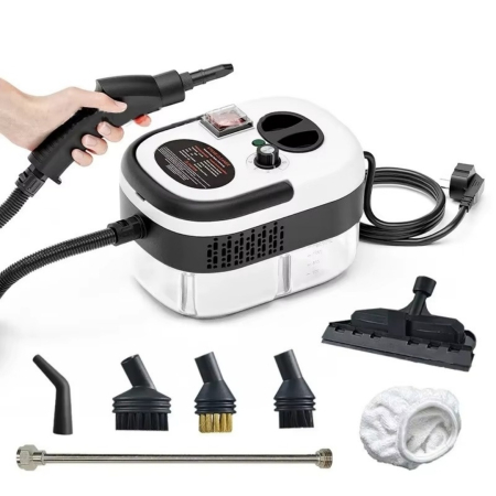 Otthon és Konyha - Nagy nyomású gőztisztító – 2500 W, 3 bar, 105°C, 900 ml-es tartály, Gyors felfűtés, 2,2 m-es tömlő