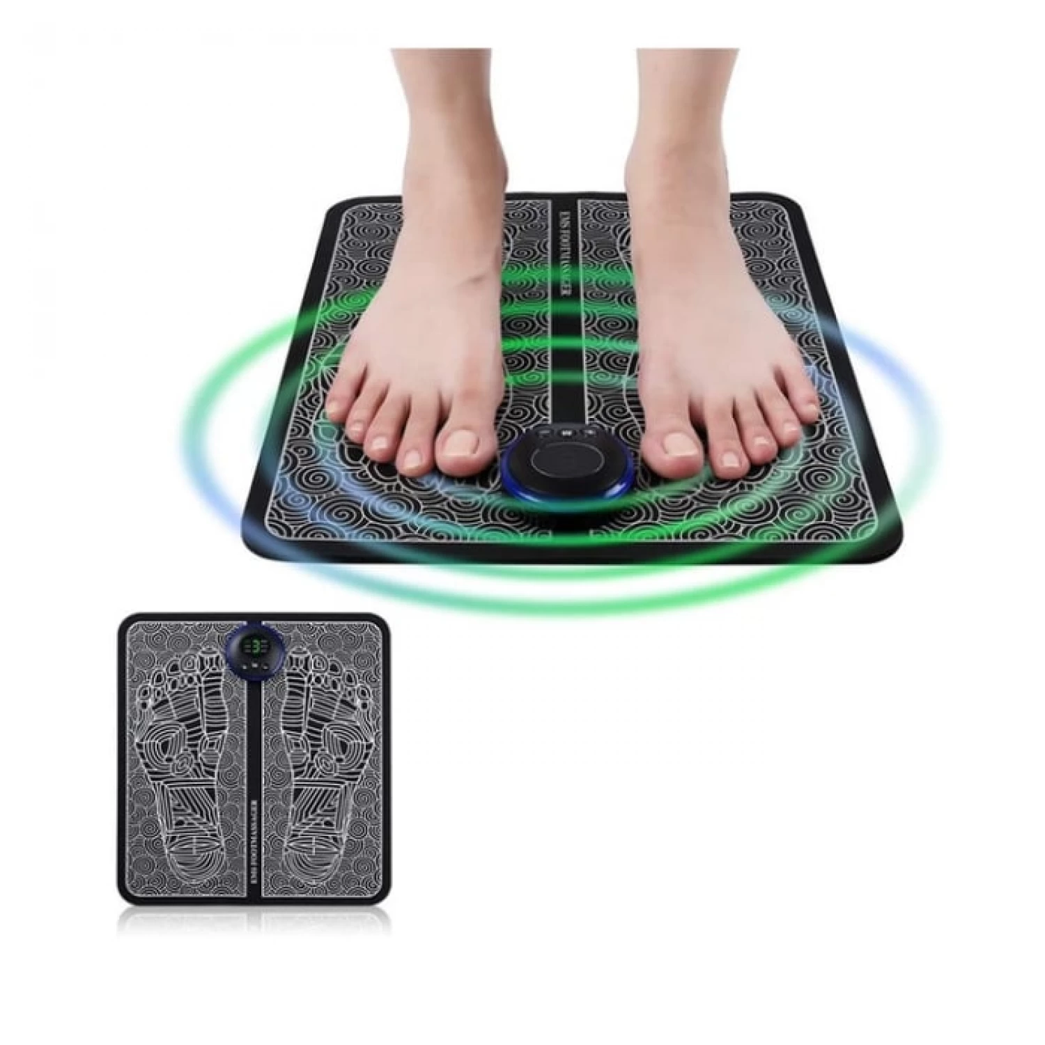 Aparat Masaj Picioare cu Tehnologie EMS - 6 Moduri, 9 Intensități, Relaxare și Circulație, Design Ergonomic Negru [6]