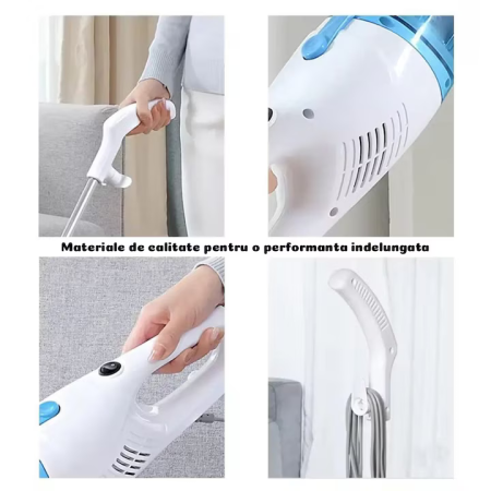 Aspirator Portabil 2-în-1, 600W, Filtru HEPA, Cablu 4 m, Aspirare Uscată pentru Casă și Mașină, Design Compact și Eficient pentru Curățare Rapidă [5]