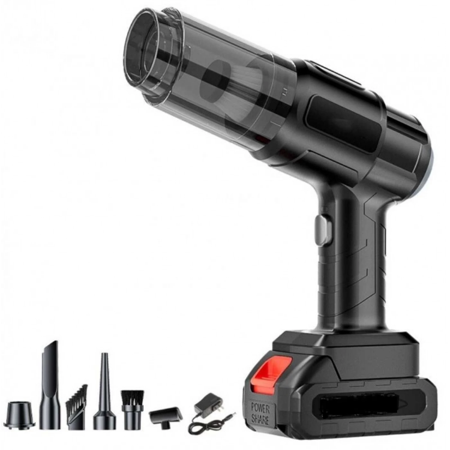 Scule Electrice si Unelte - Aspirator si Suflanta de Aer Portabila 6-in-1 pentru masina, casa, birou si animale de companie, cu baterie detasabila si reincarcabila