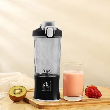 Casa si Bucatarie - Blender electric portabil HP9, 600 ml, cu 10 lame inox și funcție de zdrobire a gheții, acumulator 3000 mAh, 200W, reîncărcabil