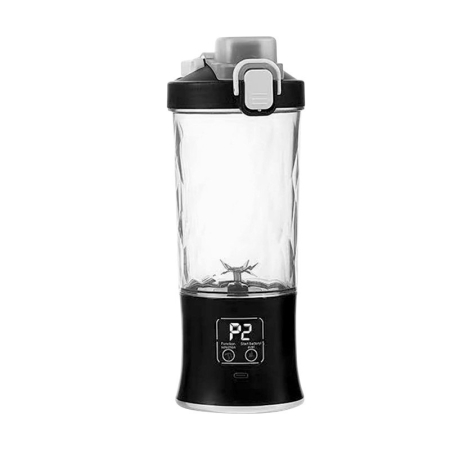 Blender electric portabil HP9, 600 ml, cu 10 lame inox și funcție de zdrobire a gheții, acumulator 3000 mAh, 200W, reîncărcabil [3]