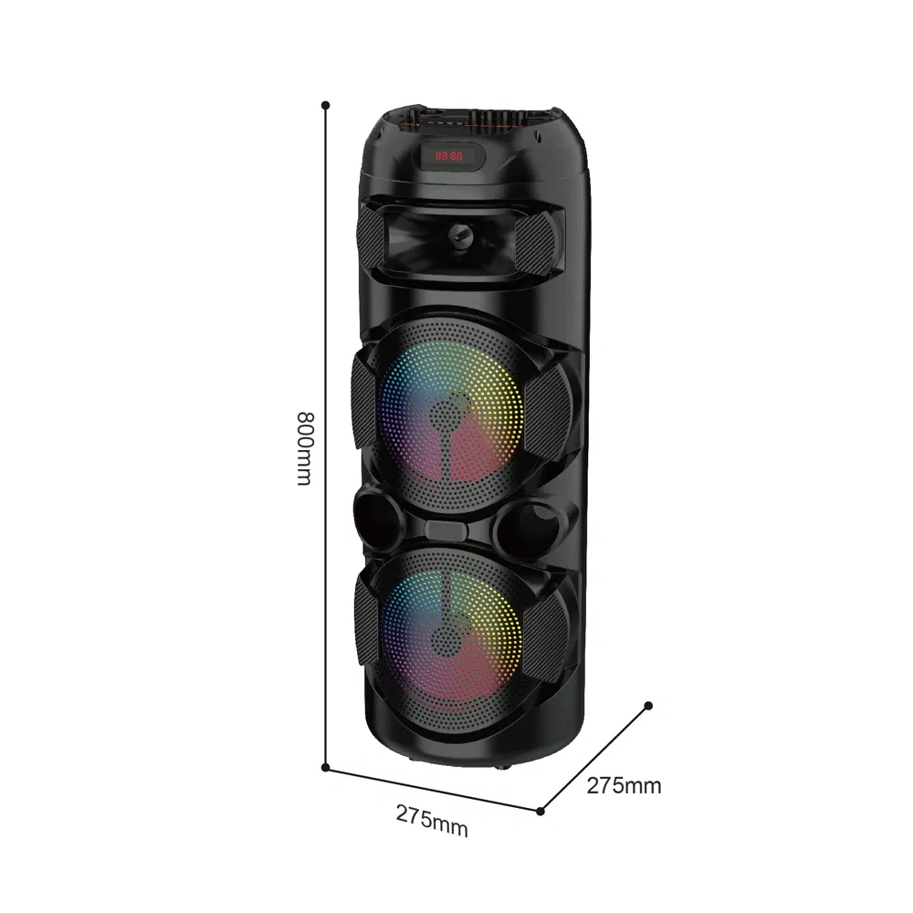Boxă audio portabilă ZQS8220s, 8 inch, 400W PMPO, conectivitate Bluetooth, ecran digital [1]