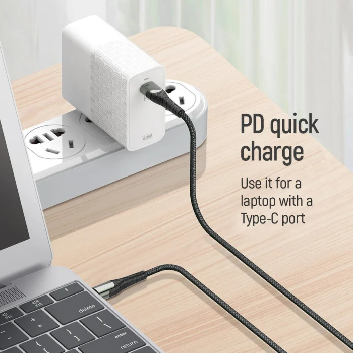 Cablu Dublu Tip-C XF-169, 66W, Încărcare Rapidă și Transfer de Date - Conectori USB-C la Ambele Capete, Material Durabil PVC/Naylon, Ideal pentru Smartphone-uri și Tablete [6]