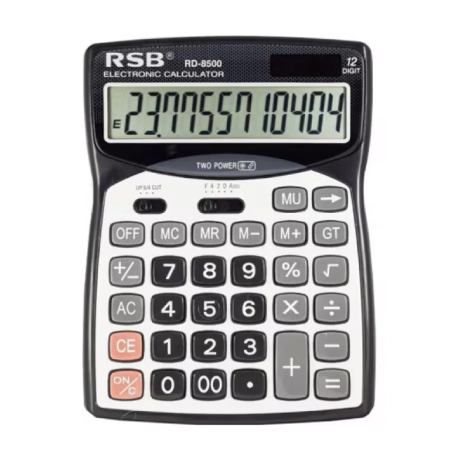 Calculatoare de birou - Calculator de birou RD-8500, Ecran Mare, Taste Mari și Silentioase, Funcții GT/Procente/M+/M-, Alimentare Solară + Baterie, Design Ergonomic, 20x15 cm