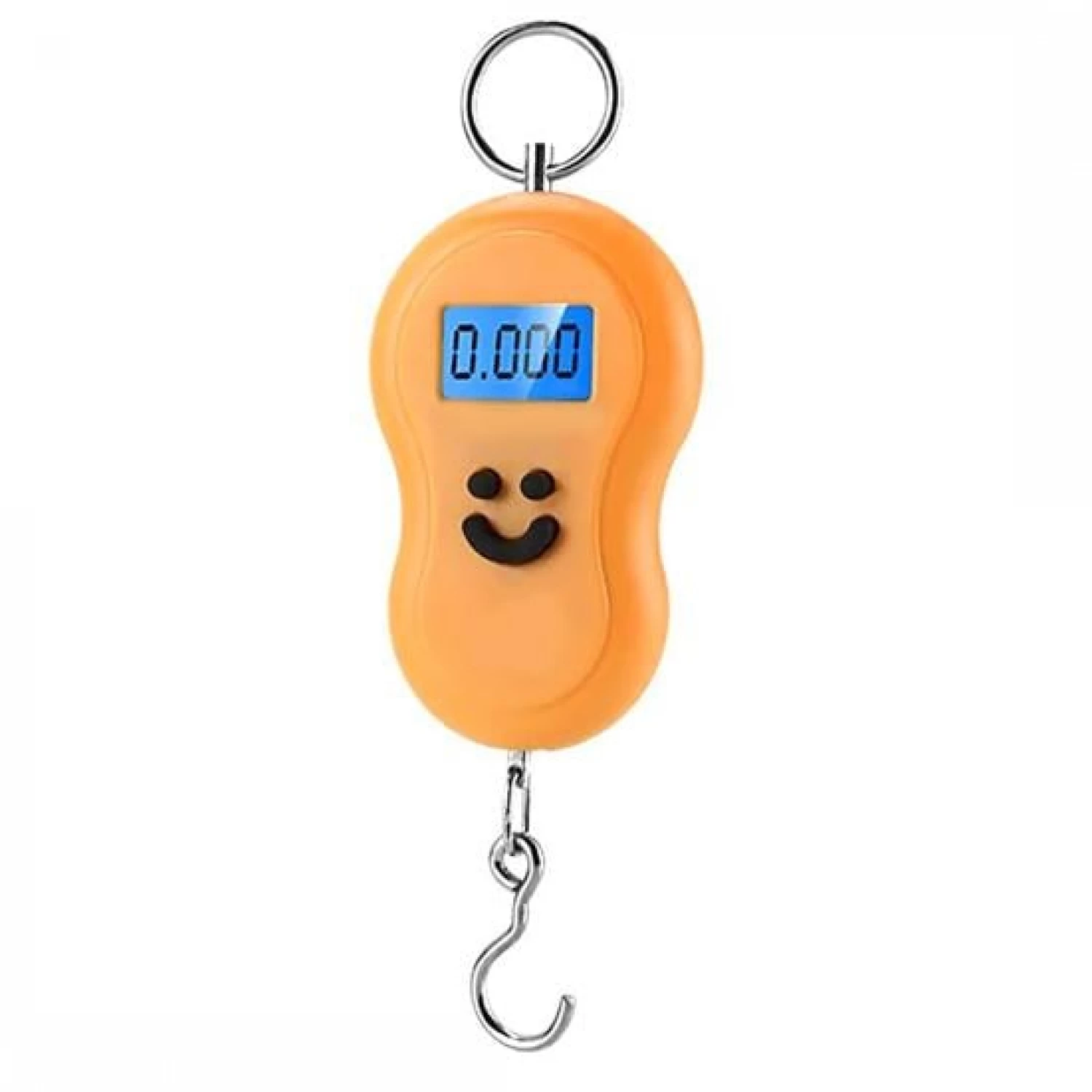 Cantare - Cântar Portabil Electronic până la 50 kg, Design Compact și Ergonomic, Afișaj Digital, Ideal pentru Bagaje și Călătorii, Culoare Portocaliu