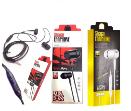 Accesorii Telefoane - Căști Stereo cu Fir D21, Conector Jack 3,5 mm, Difuzoare de 10 mm, Sunet HD cu Bass Intens, Microfon Încorporat, Control pentru Muzică și Apeluri, Cablu 135 cm