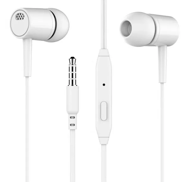 Căști Stereo cu Fir D21, Conector Jack 3,5 mm, Difuzoare de 10 mm, Sunet HD cu Bass Intens, Microfon Încorporat, Control pentru Muzică și Apeluri, Cablu 135 cm [1]